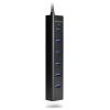 AXAGON HUE-SA7BP USB Hub 7 portů USB-A, microUSB USB 3.2 Gen1 5 GBit/s