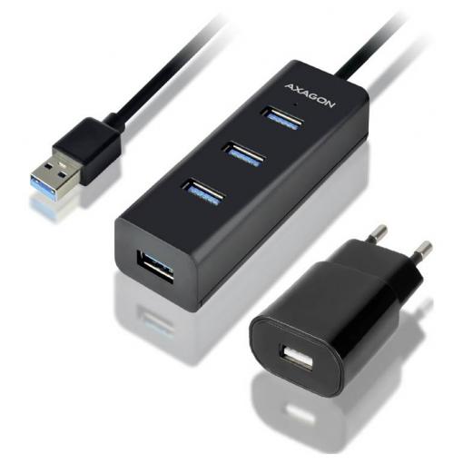 AXAGON HUE-S2BP USB Hub 4 porty USB-A, microUSB USB 3.2 Gen1 5 GBit/s
