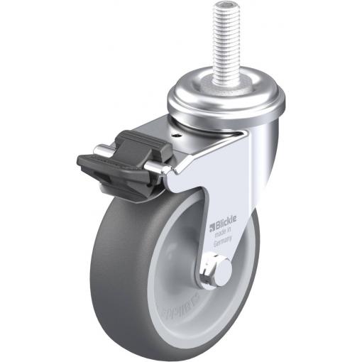 Blickle 848606 LRA-PATH 75G-FI-GS10 Otočné kolečko s brzdou Ø kola: 75 mm nosnost (max.): 75 kg 1 ks