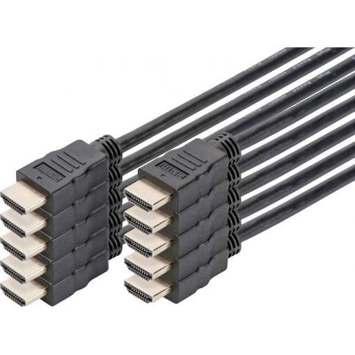 Digitus HDMI kabel Zástrčka HDMI-A, Zástrčka HDMI-A 2.00 m černá AK-990920-020-S 4K UHD, Audio Return Channel HDMI kabel
