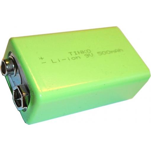 Nabíjecí baterie Li-Ion 9V 400mAh 6F22 TINKO, USB-C