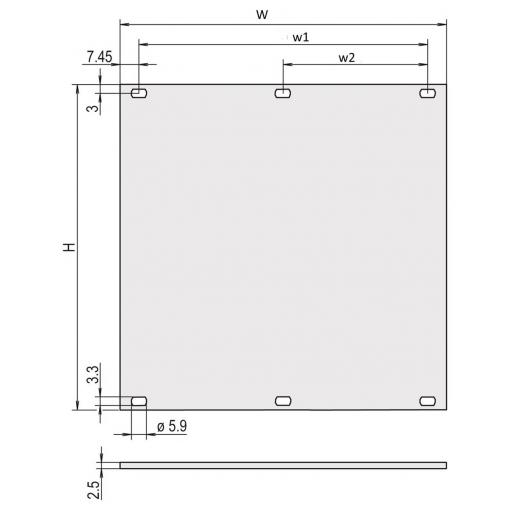 nVent SCHROFF SCHROFF TEILFRONTPL.5HE 84TE EL/CR Přední panel hliník 1 ks