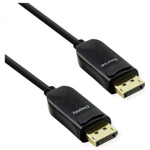 Value DisplayPort kabel Konektor DisplayPort, Konektor DisplayPort 50 m černá 14.99.3469 AOC (aktivní optický kabel) Kabel DisplayPort