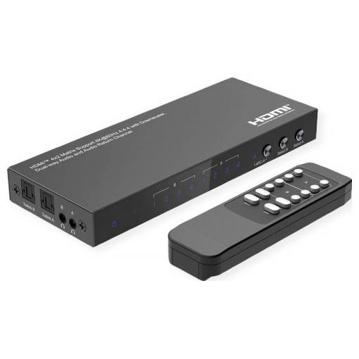 Value 4x2 porty HDMI matrix přepínač s dálkovým ovládáním
