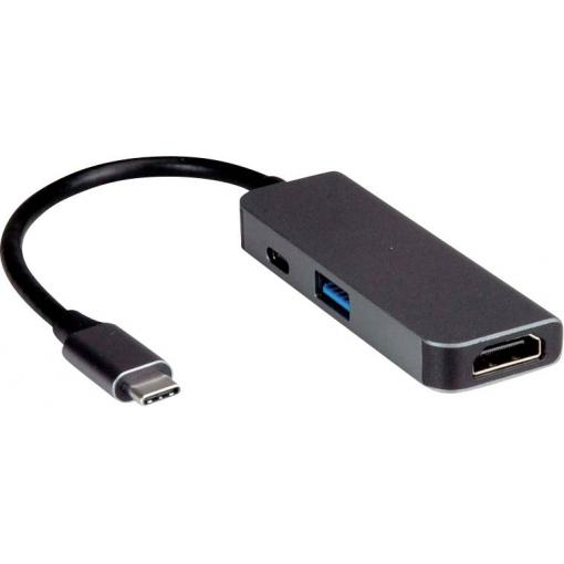 Value notebook, Monitor adaptér [1x USB-C® - 3x HDMI zásuvka, USB 3.2 gen. 1 zásuvka A, USB-C®] 0.12 m