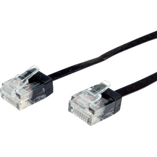 Roline 21.15.2193 RJ45 síťové kabely, propojovací kabely CAT 6 2 m černá 1 ks
