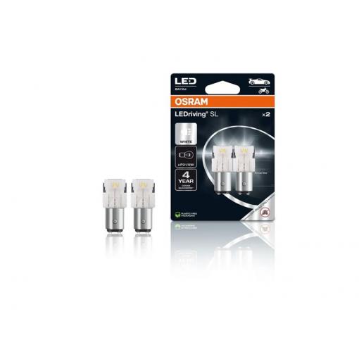 Autožárovka LED 12V P21/5W BAY15d OSRAM bílá 2ks