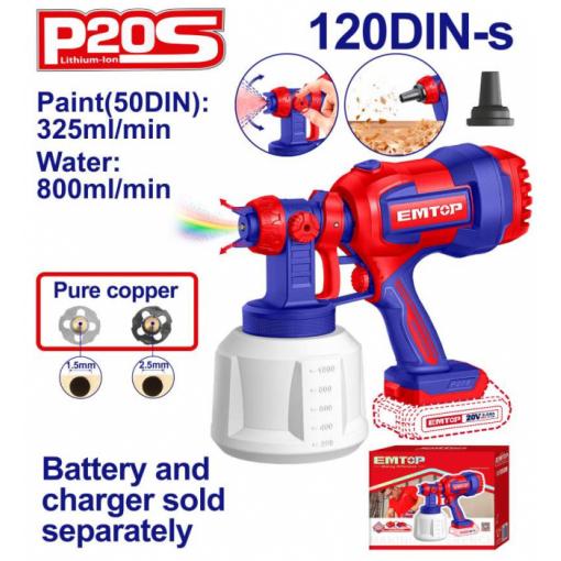 Aku stříkací pistole 20V 1000ml solo