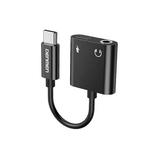 Adaptér DENMEN DU07 USB-C/JACK 3,5mm (pro poslech hudby)