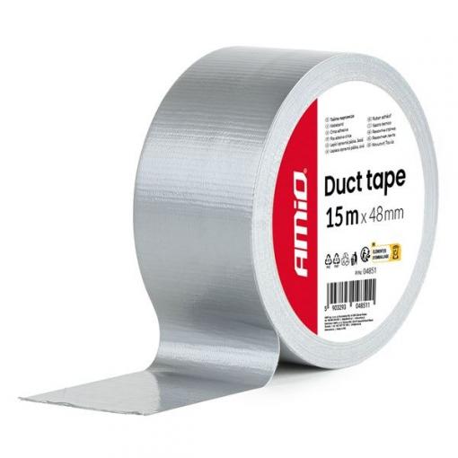 Lepící opravná páska, šedá 48 mm x 15 m x 0,19 mm AMIO