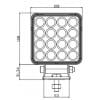 Pracovní světlo LED 10-30V, 125x110x30mm, 16LED