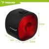 Zadní červená LED lampa na kolo, USB, 6 režimů, IP66, Trizand