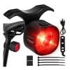 Zadní červená LED lampa na kolo, USB, 6 režimů, IP66, Trizand