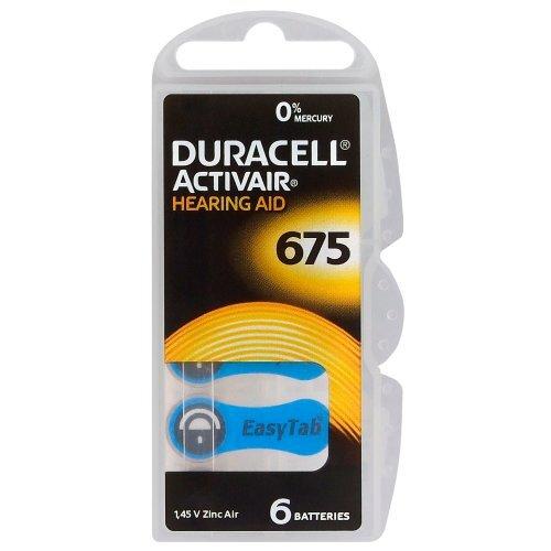 Baterie do naslouchátek DURACELL Hearing Aid Activair HA675 cena za balení 6 ks