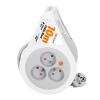 Solight prodlužovací přívod na bubnu 10m, 3 zásuvky, šedý kabel, 3x 1,0mm2 - PB25B