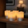 Solight sada LED svíček s časovačem, 4x svíčka, 6,5cm, stříbrná barva, 4xCR2032 součástí - 1V284