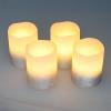 Solight sada LED svíček s časovačem, 4x svíčka, 6,5cm, stříbrná barva, 4xCR2032 součástí - 1V284