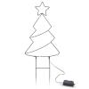 Solight LED venkovní dekorace vánoční stromeček, 85x LED, časovač, 68cm, 3x AA - 1V290