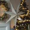 Solight LED vánoční hvězda stříbrná, závěsná, časovač, 60cm, 20x LED, 2x AA - 1V294