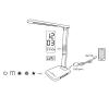 ECOLITE LED stolní lampa dotyková WEST 8W, volba teploty světla, stmívatelná, černá, USB, LU19AC-CR