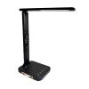 ECOLITE LED stolní lampa dotyková WEST 8W, volba teploty světla, stmívatelná, černá, USB, LU19AC-CR
