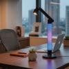 ECOLITE LED stolní lampa dotyková SVEN 10W, volba teploty světla, stmívatelná, RGB podsvícení nohy, černá,  LU17C-CR