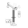 ECOLITE LED stolní lampa dotyková SVEN 10W, volba teploty světla, stmívatelná, RGB podsvícení nohy, černá,  LU17C-CR