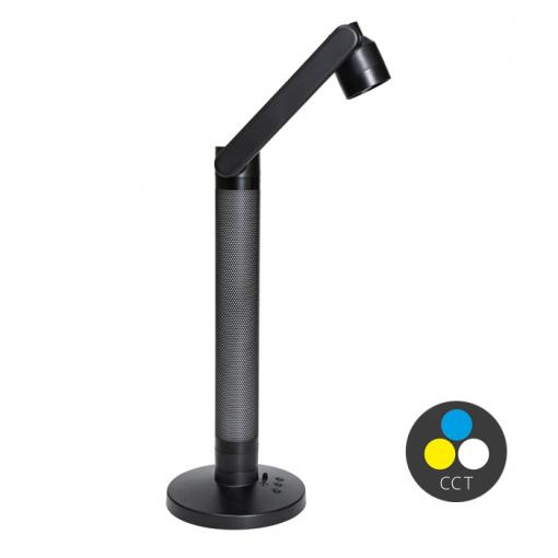 ECOLITE LED stolní lampa dotyková SVEN 10W, volba teploty světla, stmívatelná, RGB podsvícení nohy, černá,  LU17C-CR