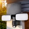 Solight LED solární osvětlení se senzorem, 9W, 850lm, 4000K, Li-Ion, černá - WO7203