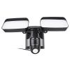 Solight LED solární osvětlení se senzorem, 9W, 850lm, 4000K, Li-Ion, černá - WO7203