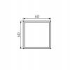 Rámeček hliníkový pro instalaci LED panelů do SDK, bílý, rozměr 600x600mm ADTR PT 6060-W 27608