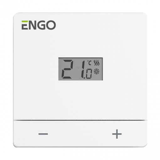 ENGO EASY-BATW Drátový bateriový termostat, bílý