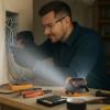 Solight LED reflektor 10W, přenosný, nabíjecí, 1000lm, oranžovo-černý - WM-10W-RE