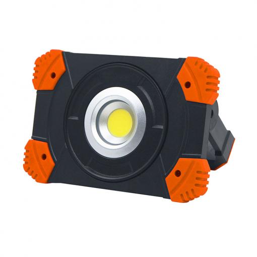 Solight LED reflektor 10W, přenosný, nabíjecí, 1000lm, oranžovo-černý - WM-10W-RE