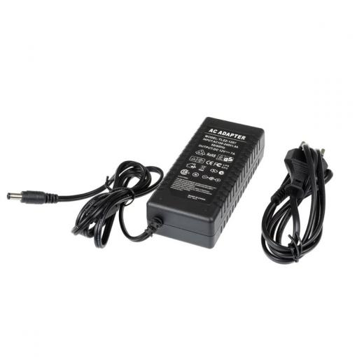 LED zdroj 12V 84W 7A zásuvkový, černý  TLZZ-12V-84W