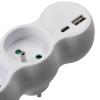Solight rozbočka s USB A+C rychlonabíječkou 20W PD, 2 x 10A, bílá - P100-PD20