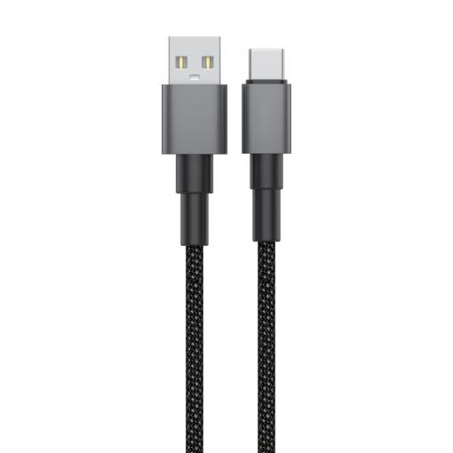 Nabíjecí a datový kabel TECHNIK USB-A/USB-C 1m, 5V 3A, černý
