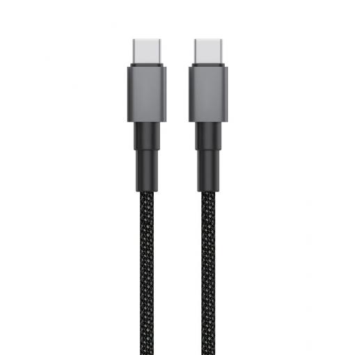 Nabíjecí a datový kabel TECHNIK USB-C/USB-C 1m, 60W 20V 3A, černý