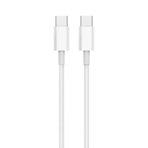 Nabíjecí a datový kabel TECHNIK USB-C/USB-C 1m, 60W 20V 3A, bílý