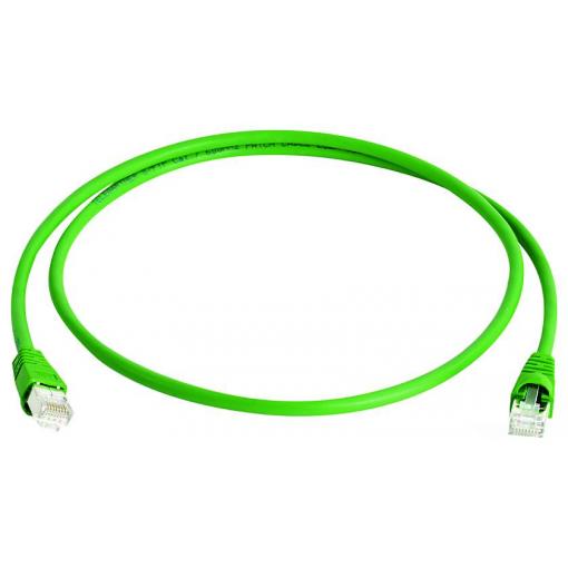 Telegärtner 100009119 RJ45 síťové kabely, propojovací kabely CAT 6A S/FTP 20.00 m zelená dvoužilový stíněný, s ochranou, samozhášecí 1 ks