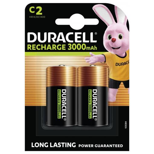 Duracell PreCharged akumulátor malé mono C Ni-MH 3000 mAh 1.2 V 2 ks