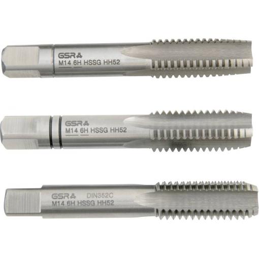 GSR B00105260 ruční závitník metrický M14 DIN 352 HSS 3 ks