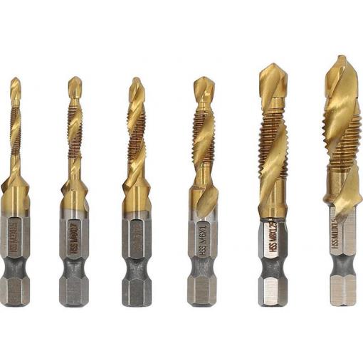 Sada vrtáků se závitníkem M3-M10 6ks HEX