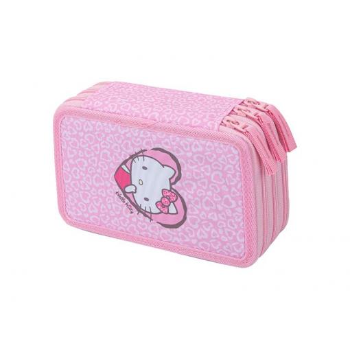 Penál třípatrový BAAGL Hello Kitty Sweet Leopard
