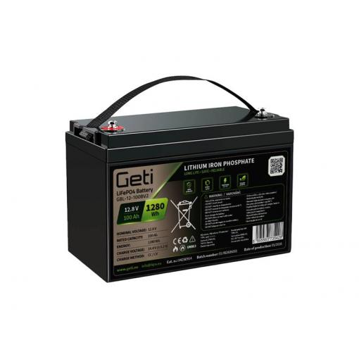 Baterie LiFePO4 12,8V 100Ah GETI GBL-12-100BV2 Bluetooth