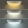Solight LED venkovní osvětlení se senzorem, 3 CCT,  15/18/20W, 1800lm, 22cm, 2v1 - bílý a černý kryt - WO780-2