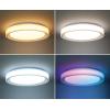 Solight LED osvětlení s dálkovým ovladačem Floco, 30W + 6W RGB, 2100lm, 40cm, změna chromatičnosti, stmívatelné - WO8015