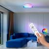 Solight LED osvětlení s dálkovým ovladačem Floco, 30W + 6W RGB, 2100lm, 40cm, změna chromatičnosti, stmívatelné - WO8015
