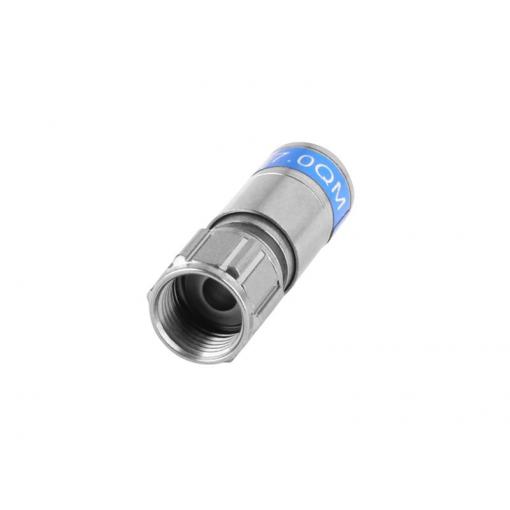 Vodotěsný lisovací konektor CABELCON F-6-TD QM 7.0 W/O O-RING RG6 1,13 TD