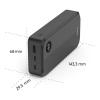 Záložní zdroj energie HAMA Power Bank 20000mA + LED displej